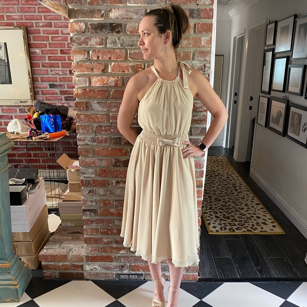 ABS By Allen Schwartz Satin Bow Dress